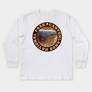 Canyonlands National Park circle Kids Long Sleeve T-Shirt